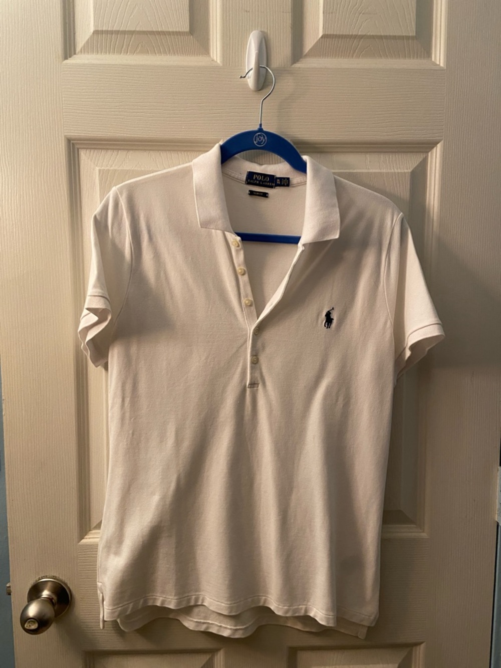 Polo by Ralph Lauren Women’s White Short-Sleeve Polo with Navy Pony